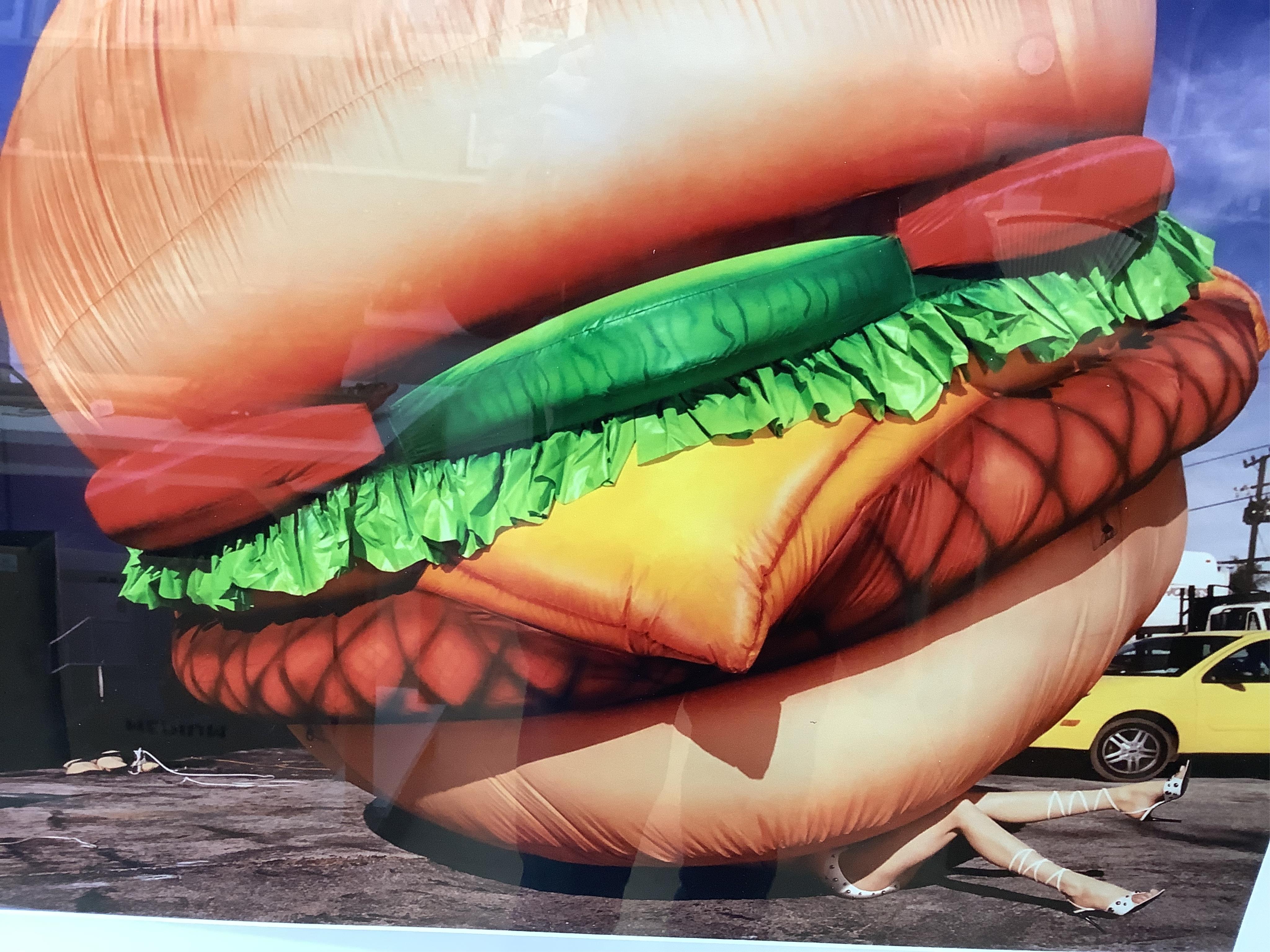 David Lachapelle (American, b.1961), contemporary chromogenic print, 'Death by hamburger', 50 x 68cm. Condition - good